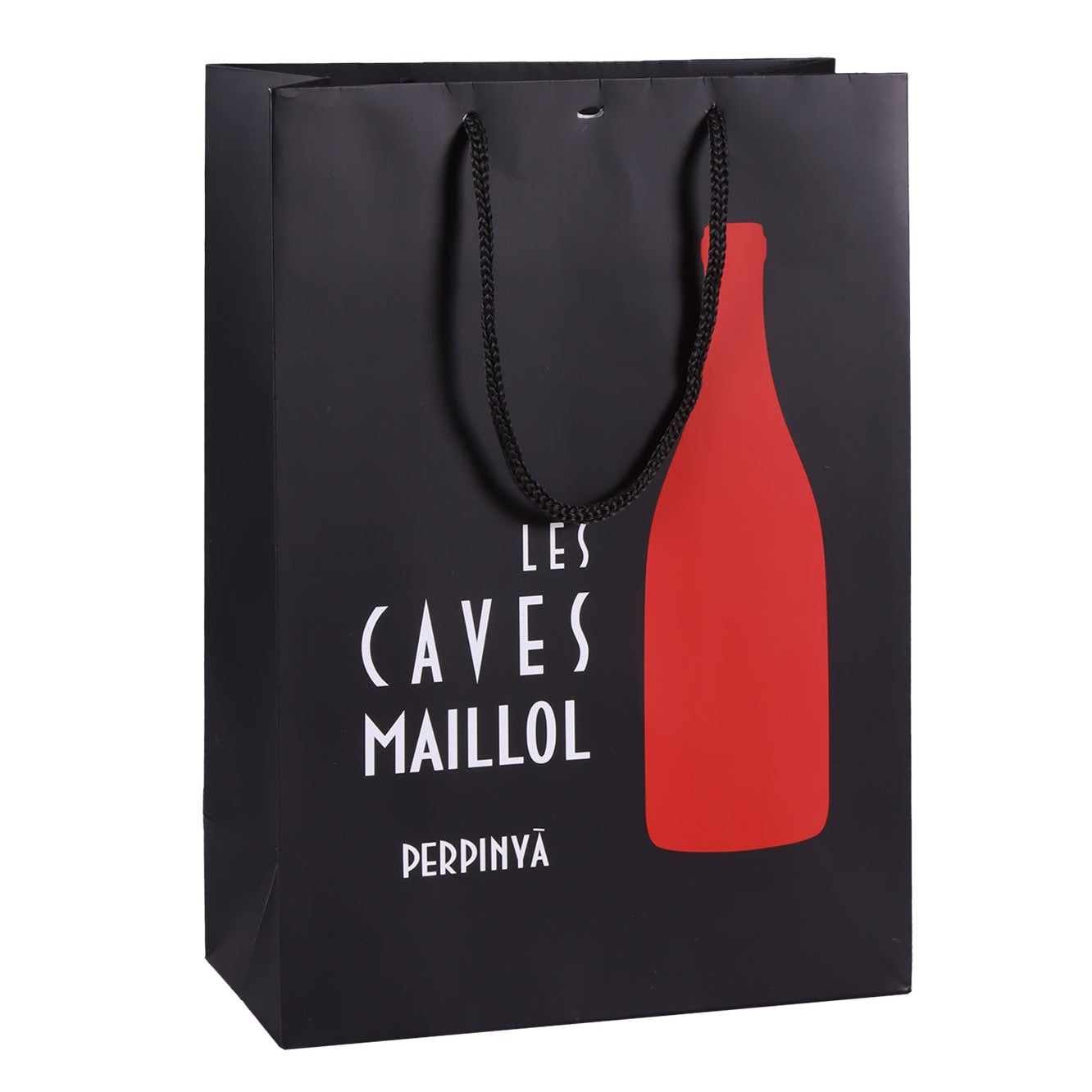 Sac papier luxe 3 bouteilles 26x9x39cm personnalisé