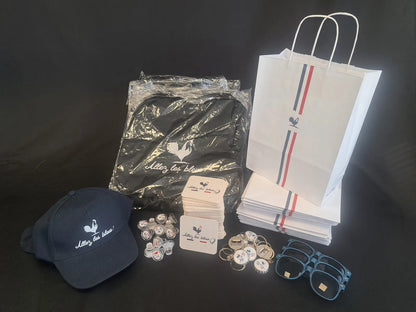 Pack of 200 "Go Blues" packaging and accessories