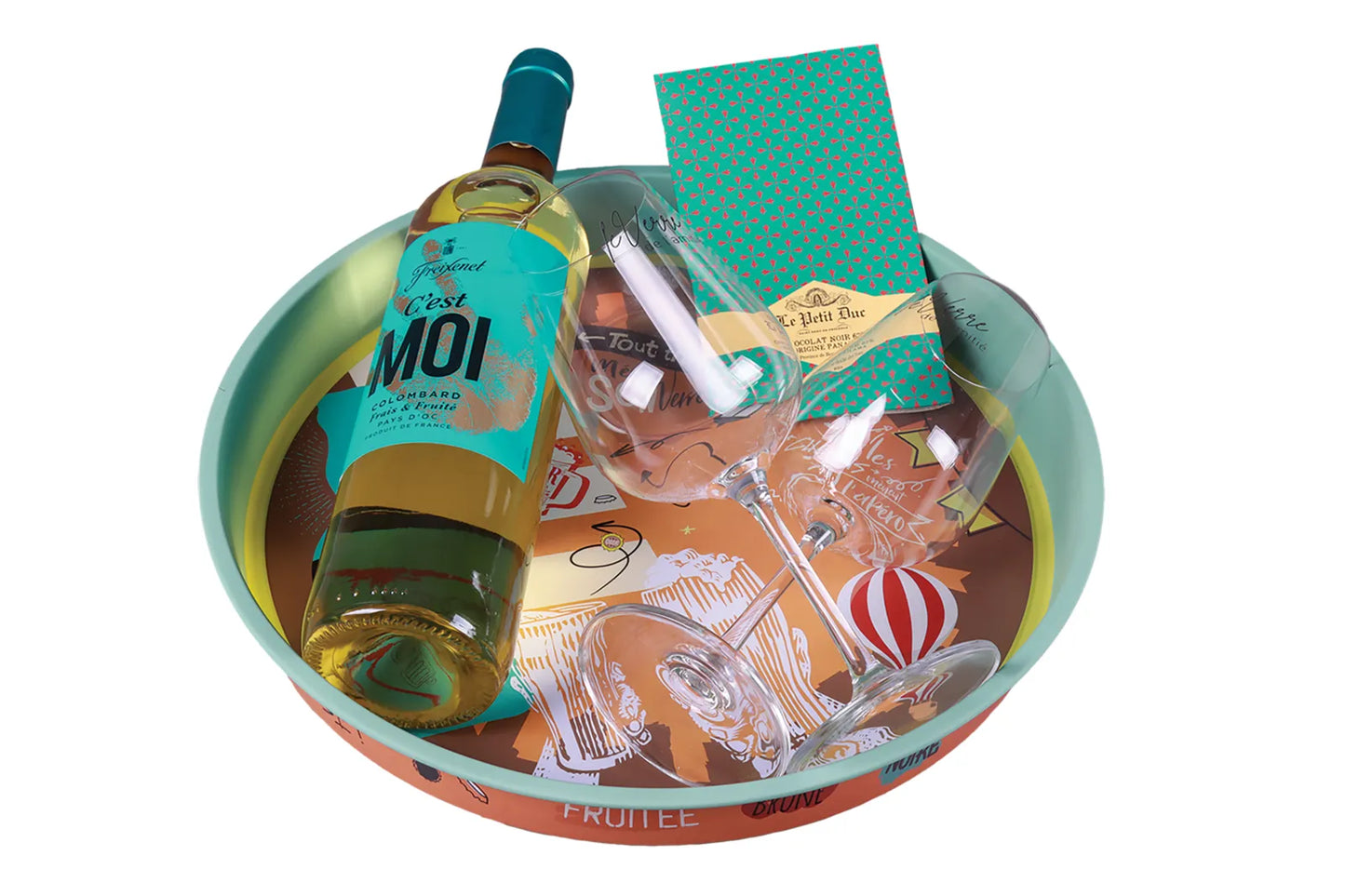 Viggo round metal tray - San Francisco