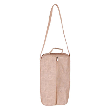 Goa reusable insulated jute bag for 2 bottles