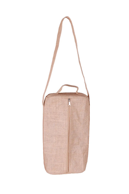 Goa reusable insulated jute bag for 2 bottles