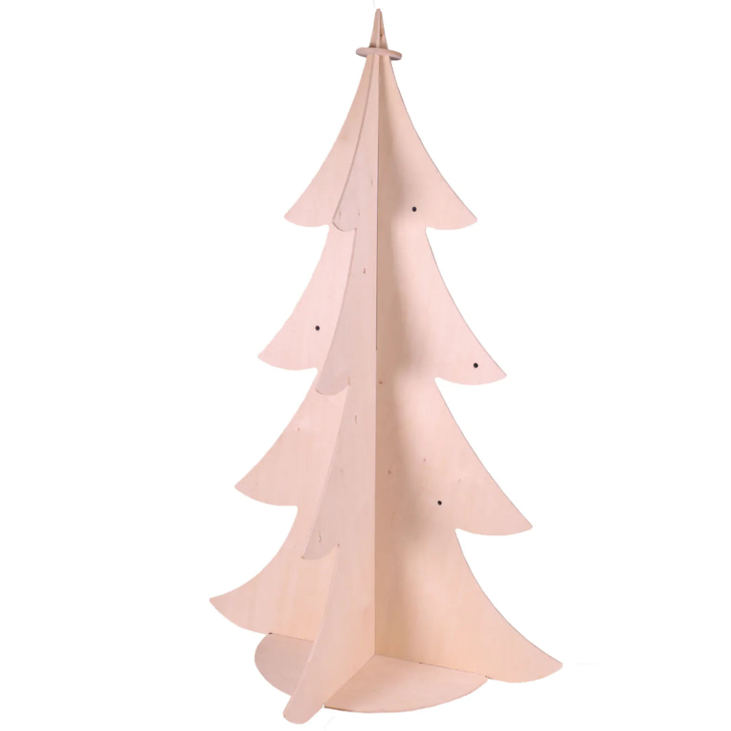 Natural wood Christmas tree 80x130cm (delivered flat)