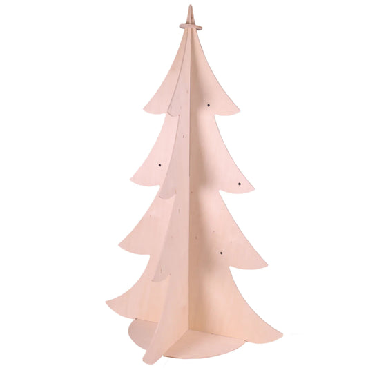 Natural wood Christmas tree 80x130cm (delivered flat)
