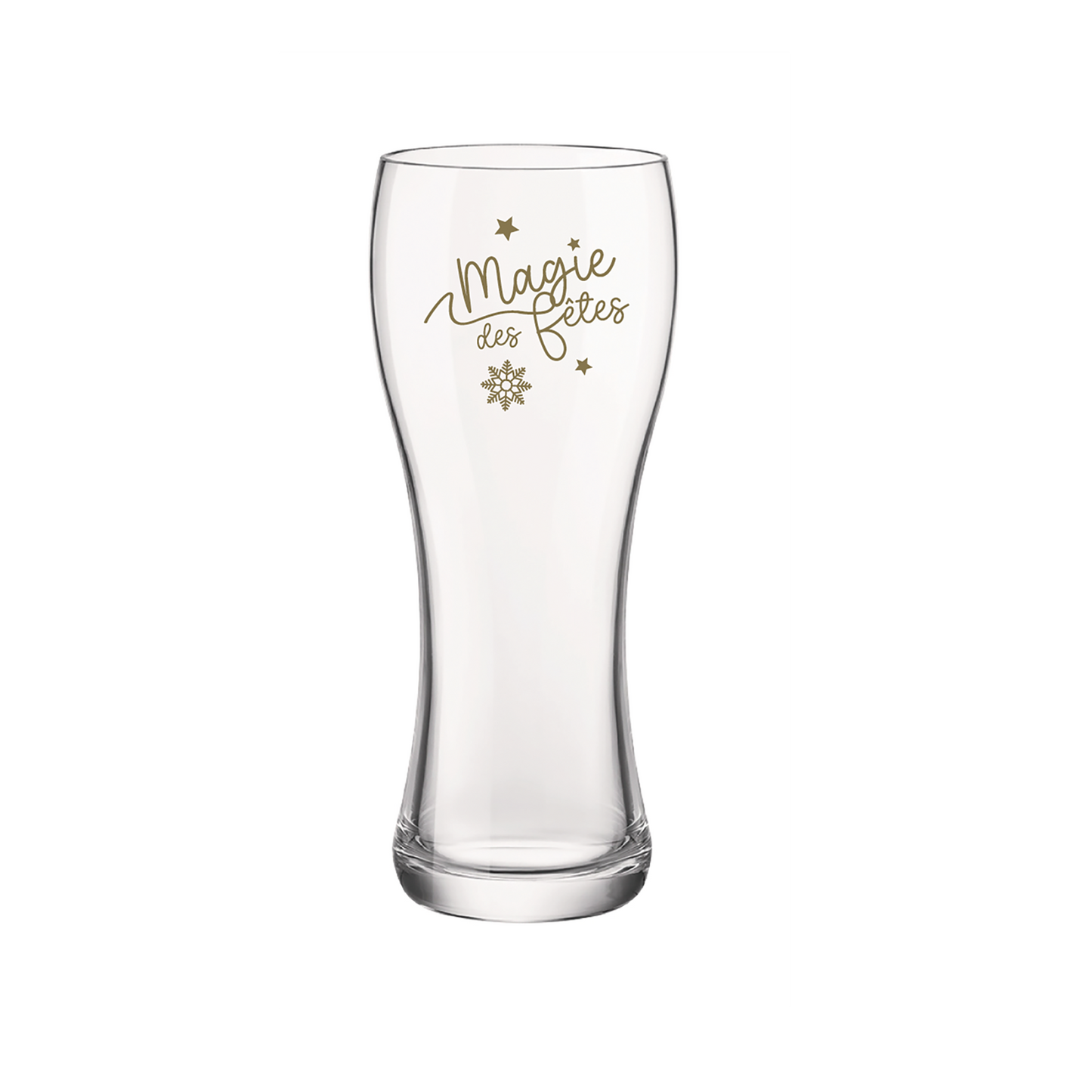 Randy 40cl beer glass decorated in gold - Sofia / Holiday Magic