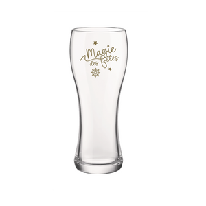 Verre à bière Randy 40cl décoré Or - Sofia / Magie des Fêtes