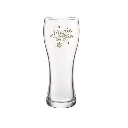 Randy 40cl beer glass decorated in gold - Sofia / Holiday Magic