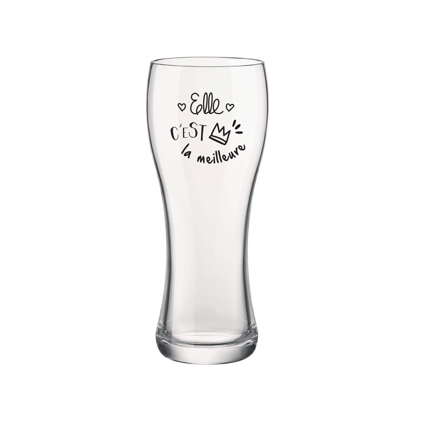 Verre à bière Randy 40cl décoré noir - Elle cest la meilleure