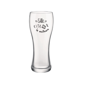 Verre à bière Randy 40cl décoré noir - Elle cest la meilleure