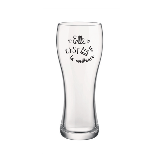 Randy 40cl beer glass, black decoration - It's the best