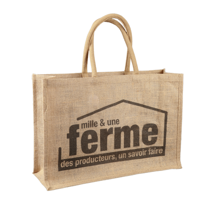 Sac toile de jute Goa cabas 50x15x35cm personnalisé usine/repiquage