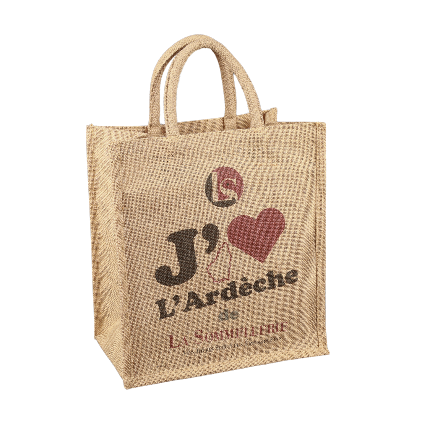 Sac toile de jute Goa 6 bouteilles 75cl 26x17x33cm perso