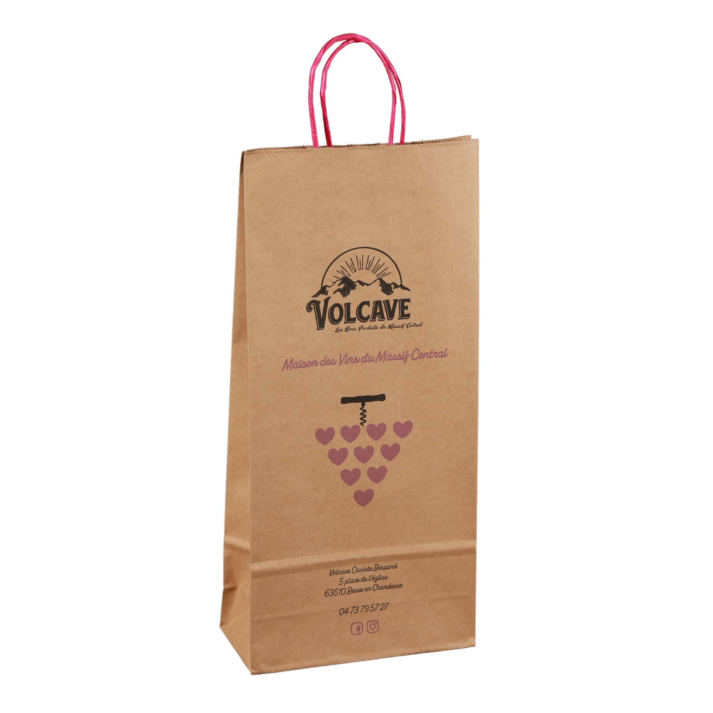 Esprit Eco paper bag with twisted handles, 2 bottles, 18x8x39cm, personalized