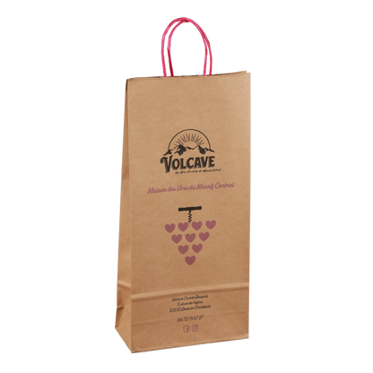 Esprit Eco paper bag with twisted handles, 2 bottles, 18x8x39cm, personalized