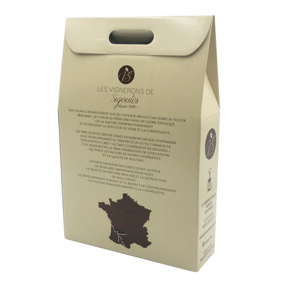 Valisette carton offset 3 btls 27x9x41cm personnalisée