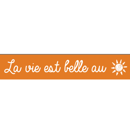Chapeau Ernest paille bandeau orange - Que du Bonheur