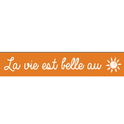 Chapeau Ernest paille bandeau orange - Que du Bonheur