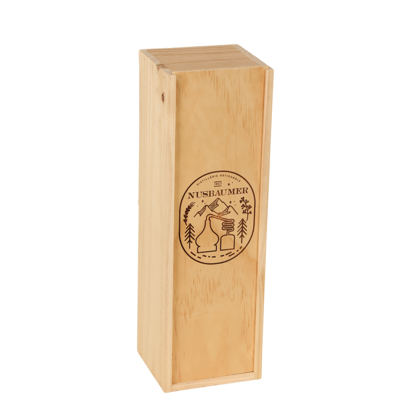 Caisse Tradition bois de Pin magnum 11,5x11,5x40cm personnalisée