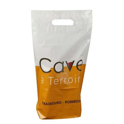 Sac plastique 2 bouteilles personnalisé