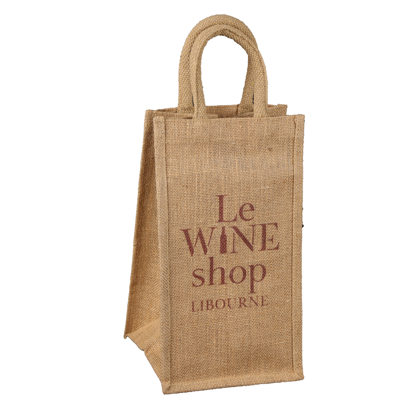 Goa jute bag for 4 x 75cl bottles, 17x17x33cm, custom factory/reprint