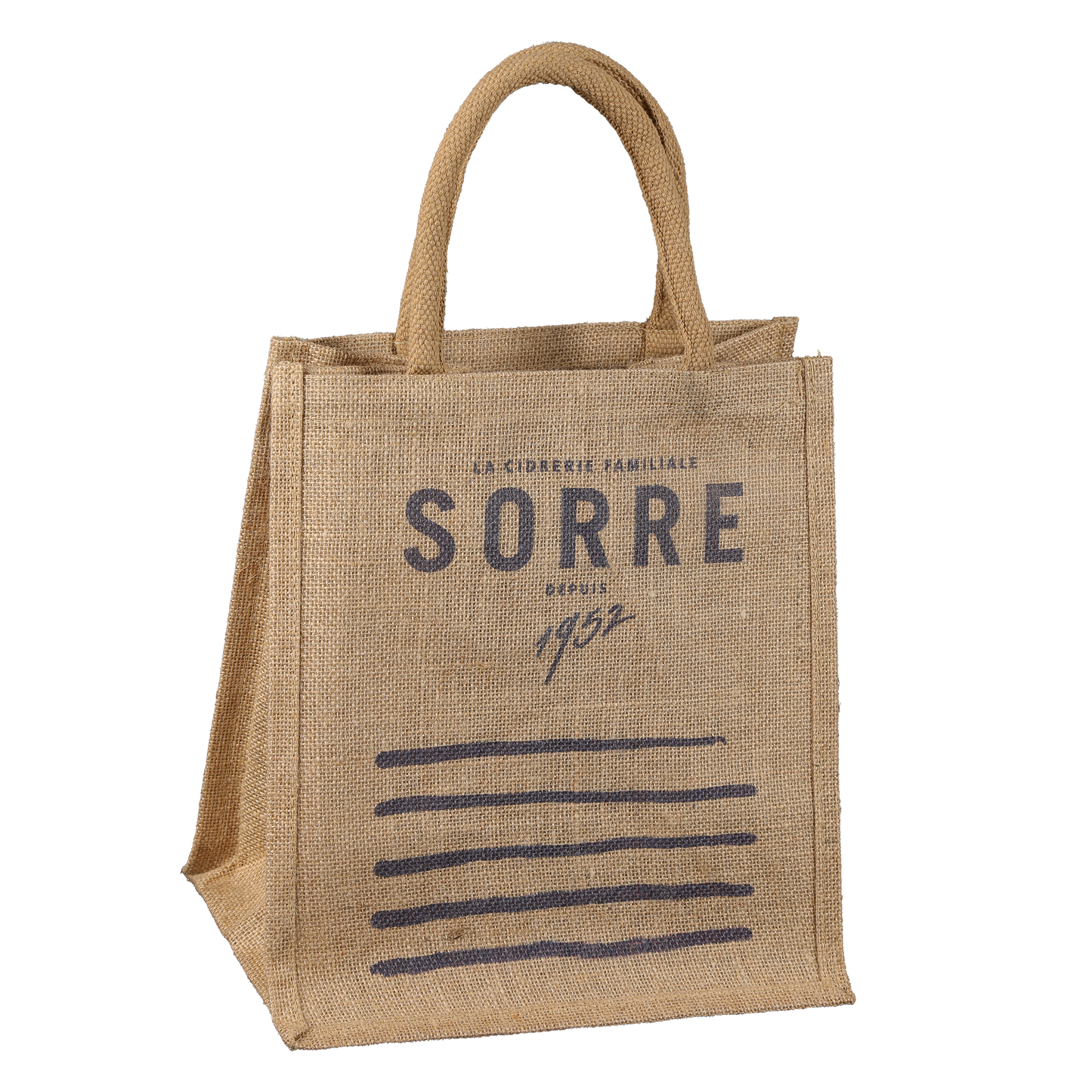 Sac toile de jute Goa 6 bouteilles 75cl 26x17x33cm perso