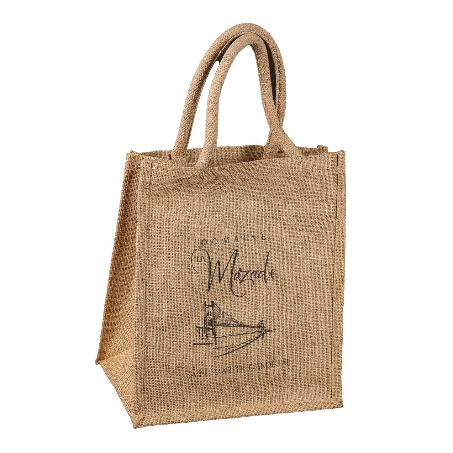 Sac toile de jute Goa 6 bouteilles 75cl 26x17x33cm perso