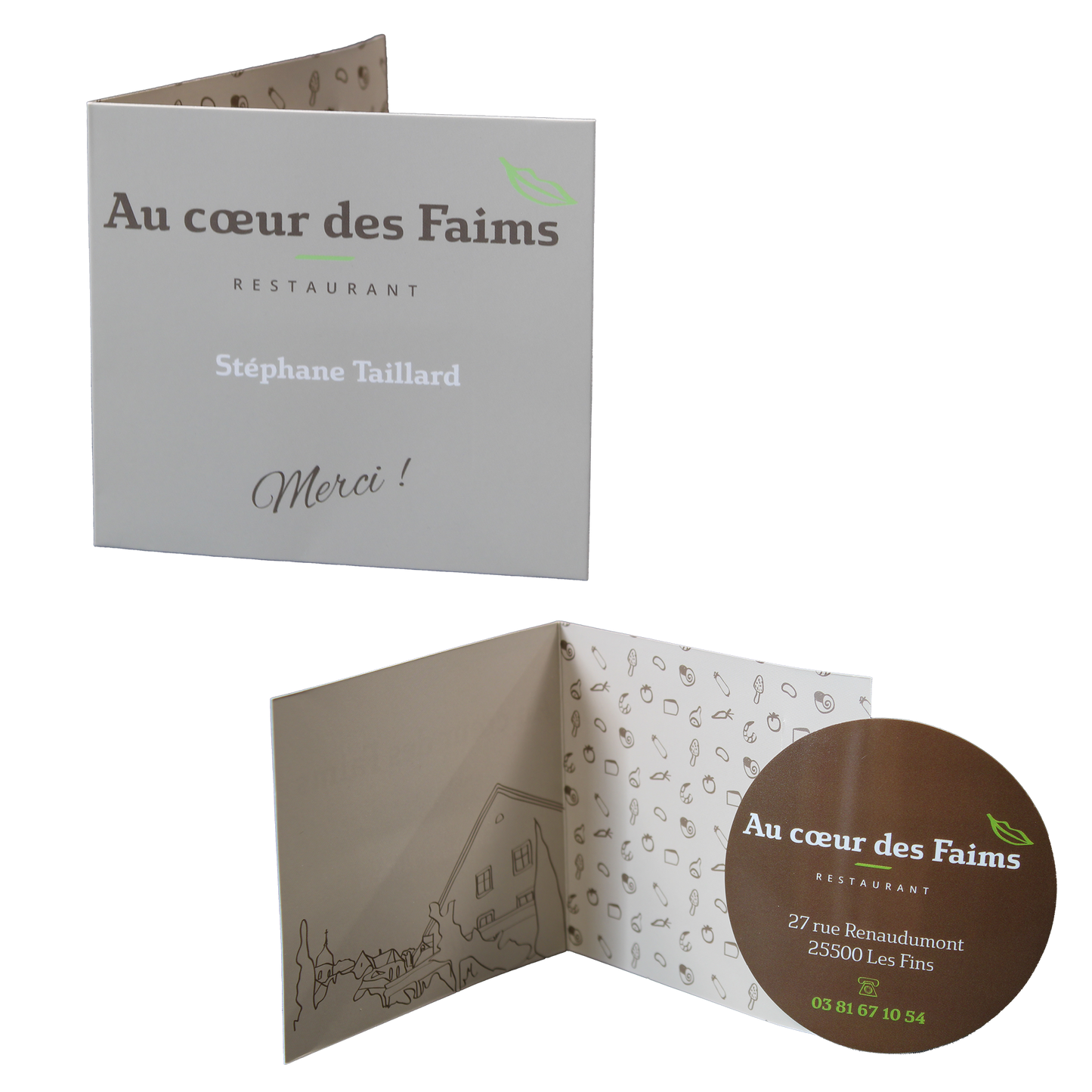 Disque anti-goutte Vinodisc carte volet personnalisé