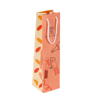 Luxury paper bag 1 bottle 10x10x39cm customisable