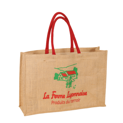 Sac toile de jute Goa cabas 50x15x35cm personnalisé usine/repiquage