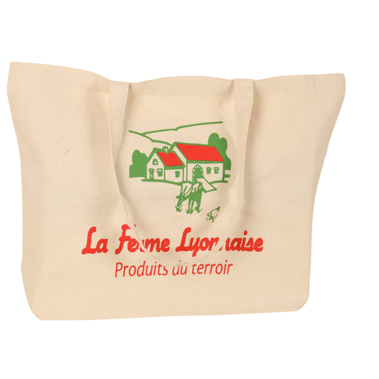 Sac toile coton naturel écru ; soufflet de fond 47x15x35cm, personnalisable
