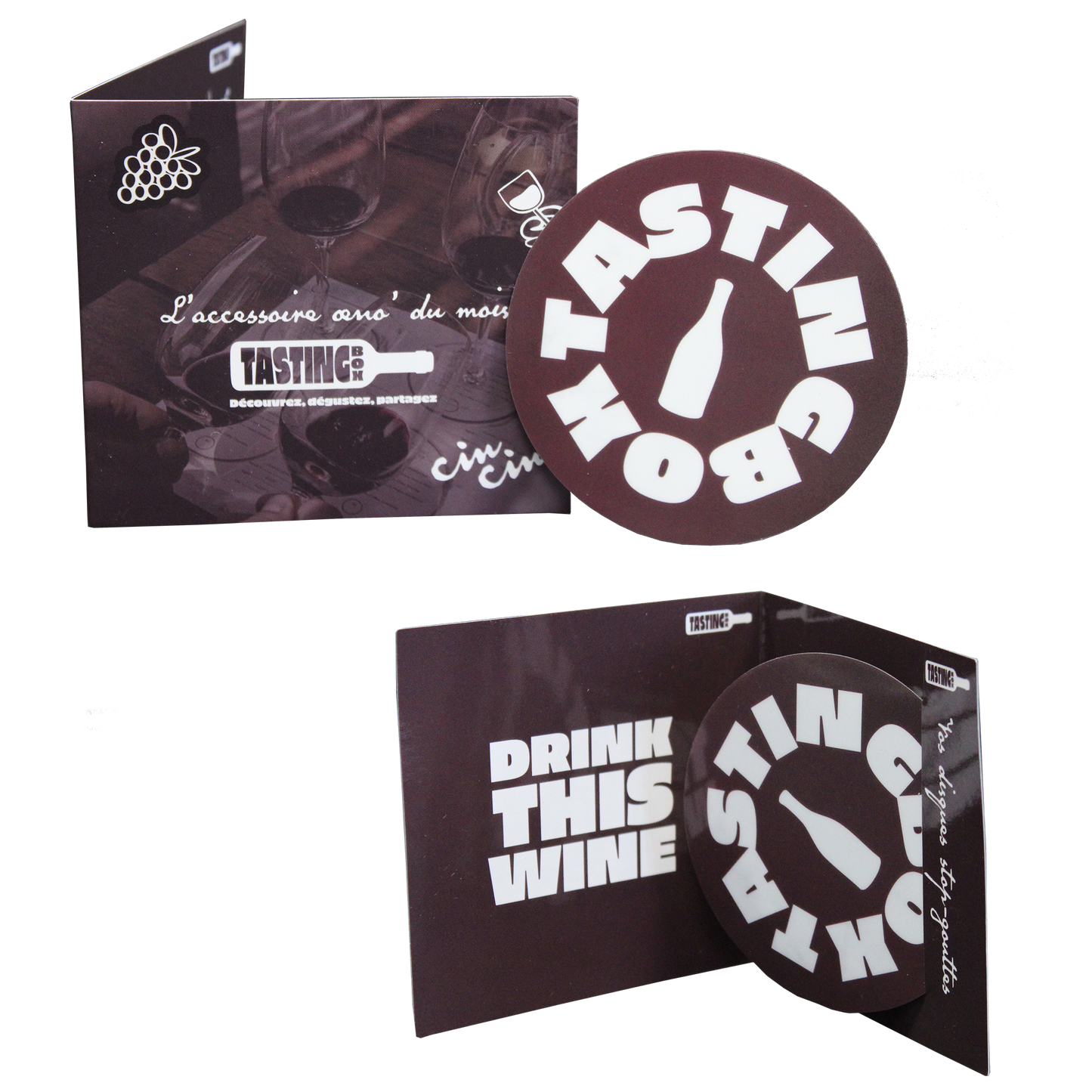 Disque anti-goutte Vinodisc carte volet personnalisé