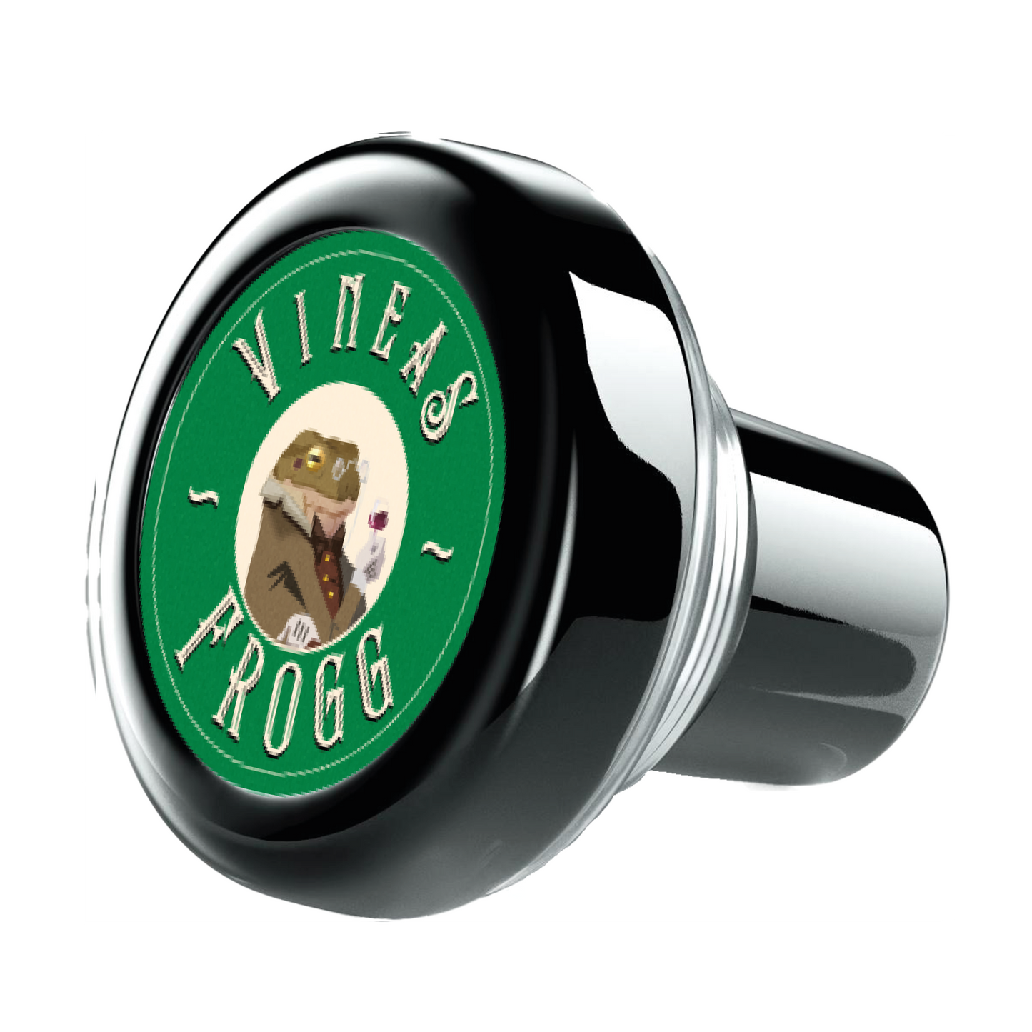 Bouchon Vinolok cristal noir personnalisé